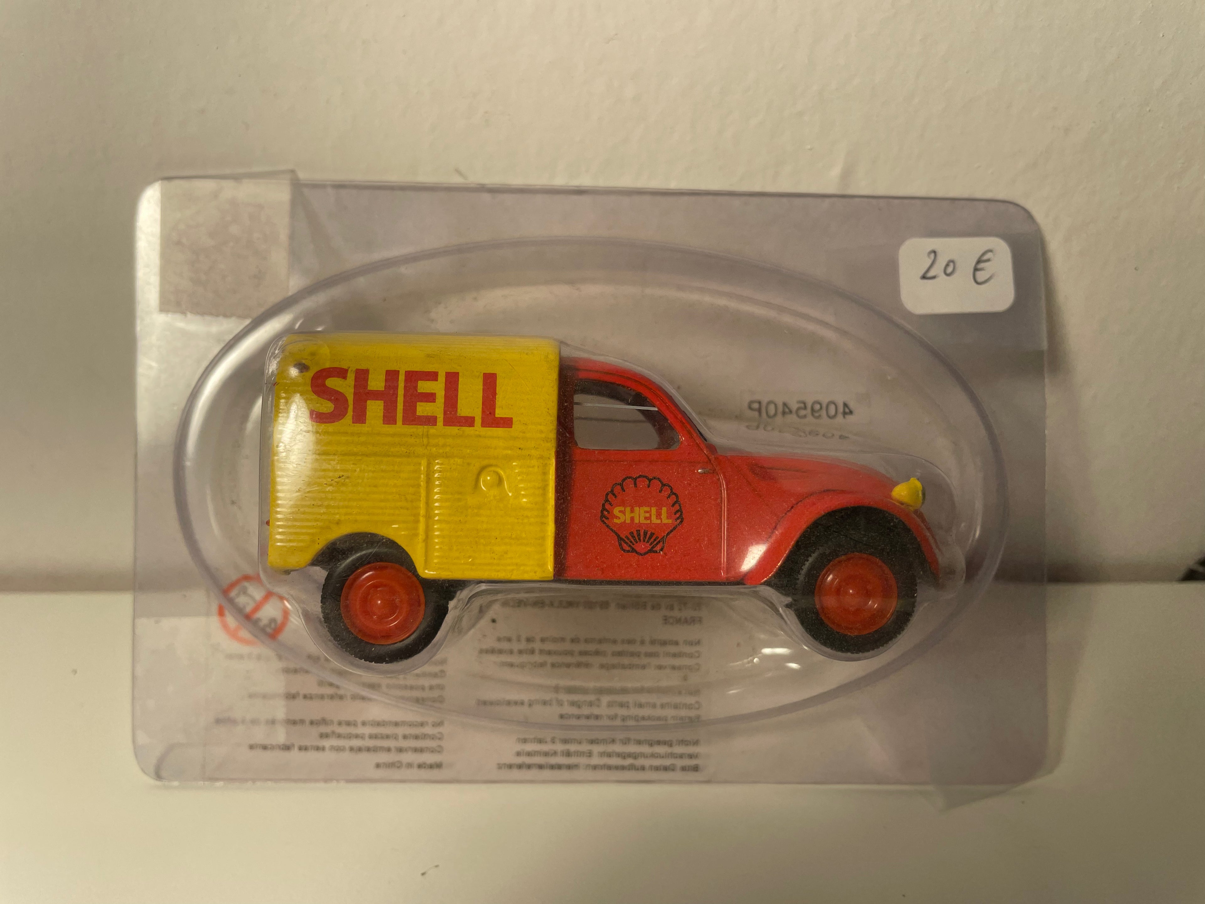 Citroën 2 CV AZU rout a giel SHELL - Norev (oun Blister)