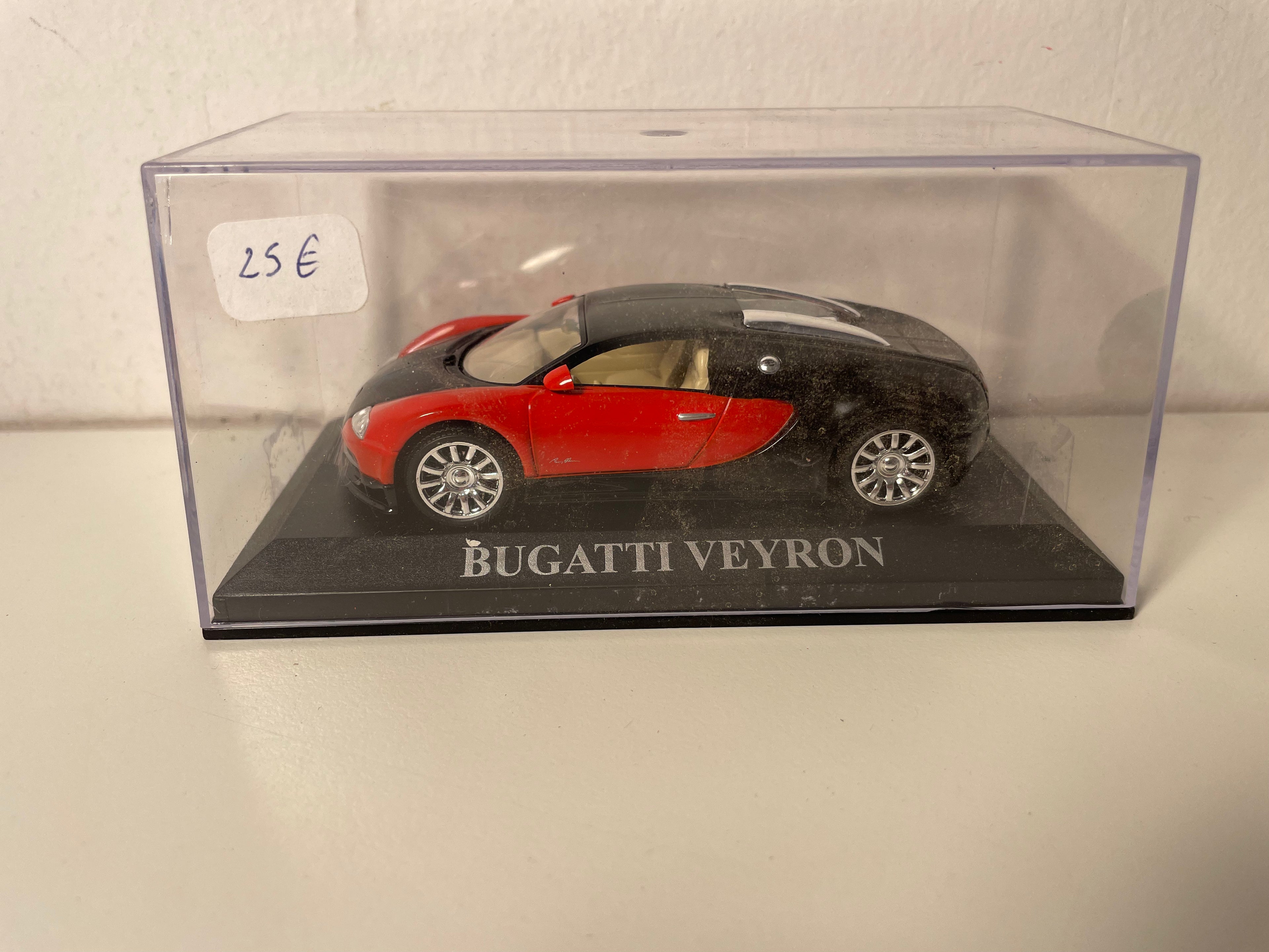 Rout a schwaarz Bugatti Veyron