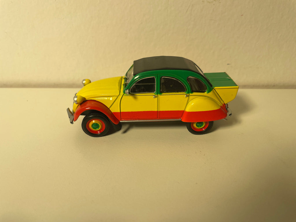 Citroën 2 CV rouge, jaune et verte - Eligor (sous blister)