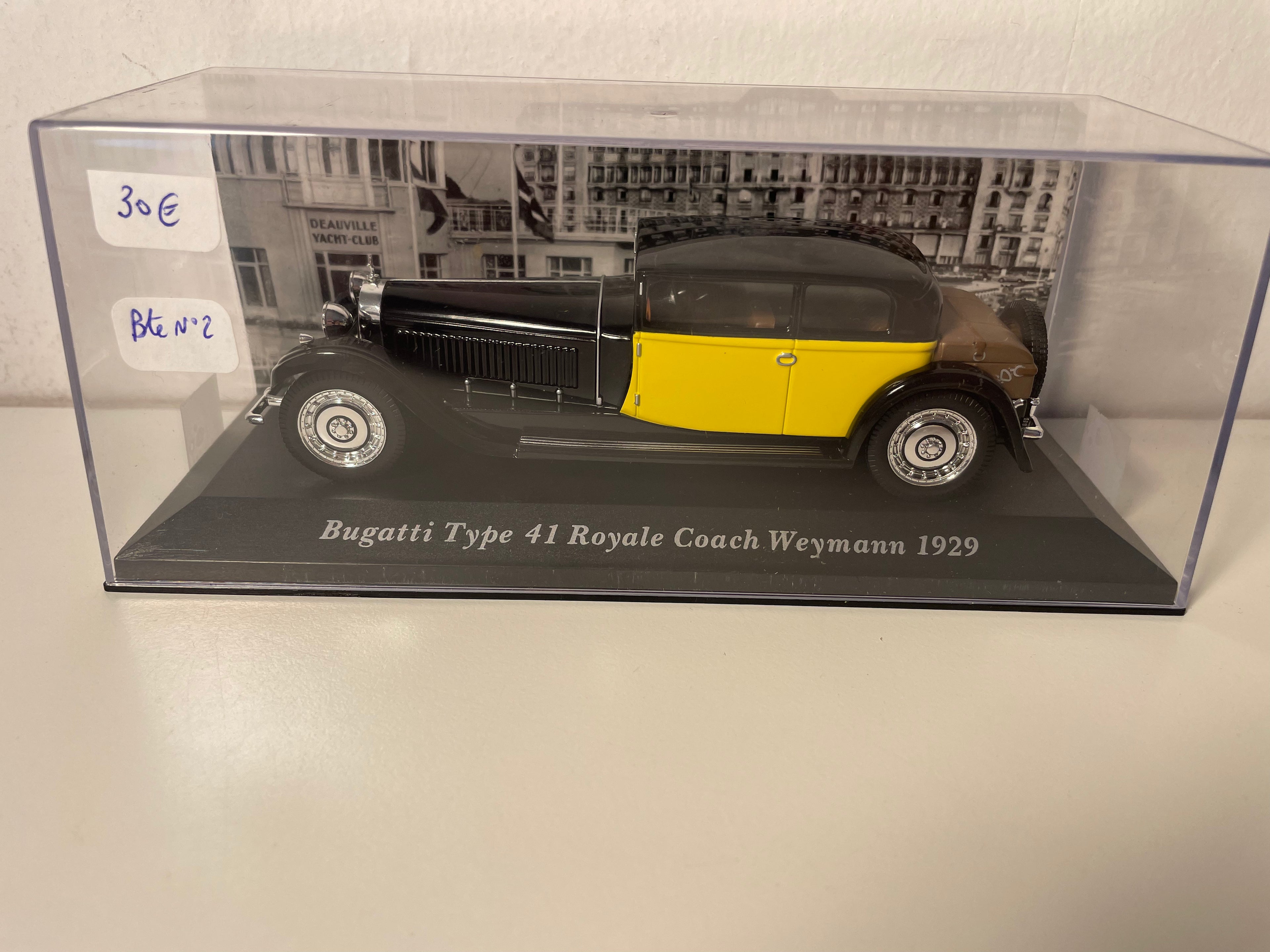1929 Bugatti Type 41 Royale Coach Weymann Black and Yellow - Box N°2