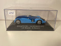 Bugatti 57G niebieska i niebieska numer 2 - 24 godziny Le Mans 1937 (duże pudełko plexi)