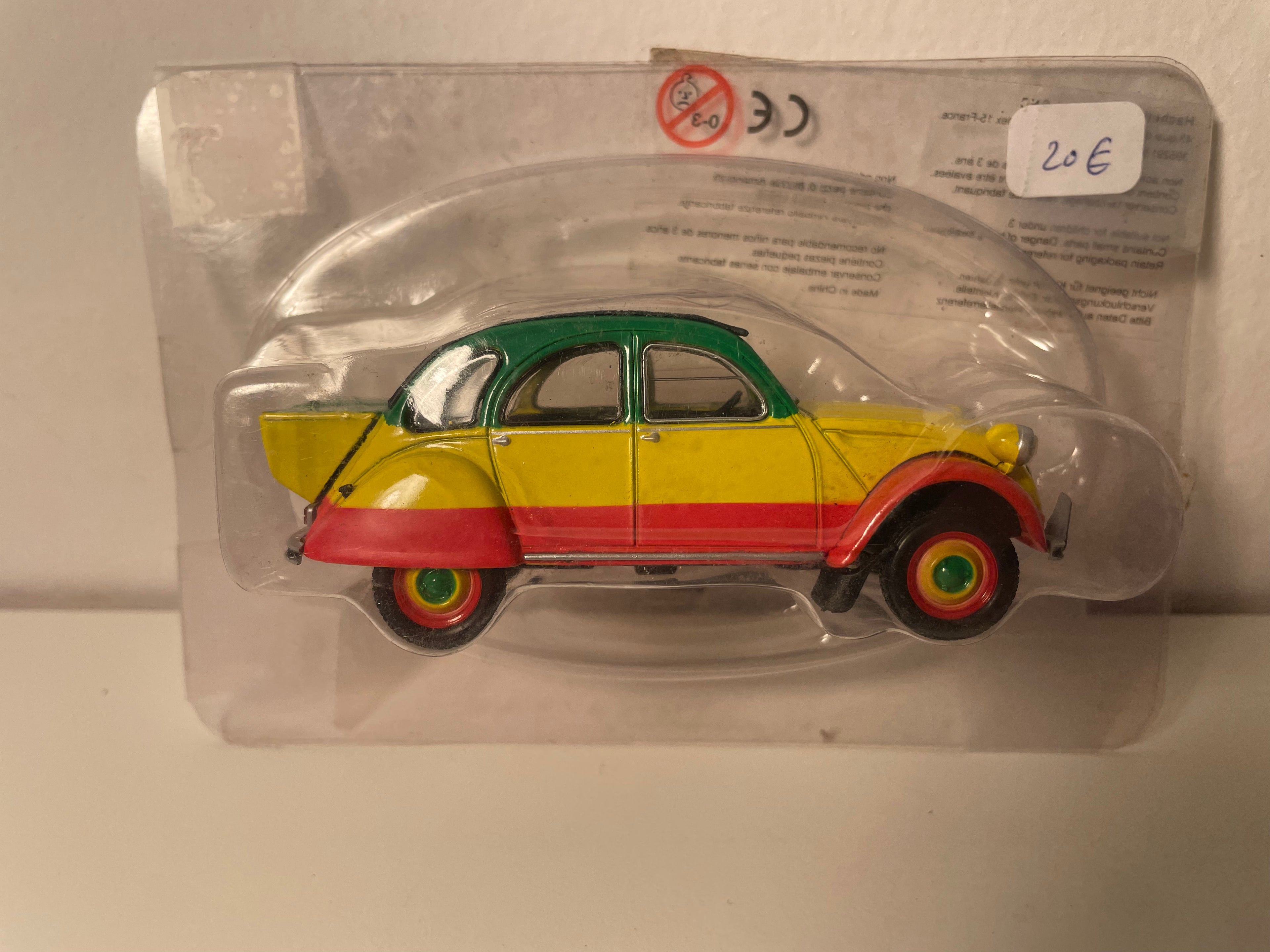 Citroën 2 CV rouge, jaune et verte - Eligor (sous blister)