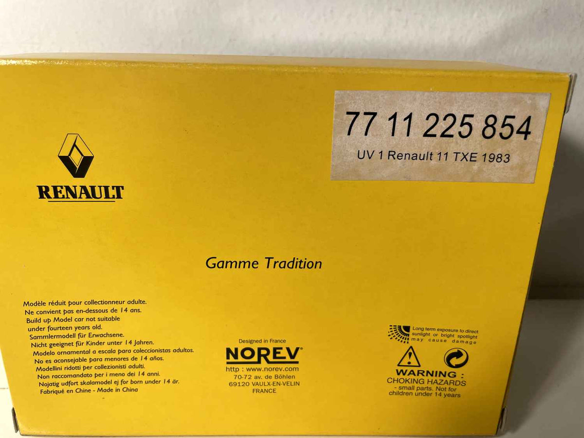 Renault 11 TXE grise de 1983 (coffret boite rectangle) - NOREV