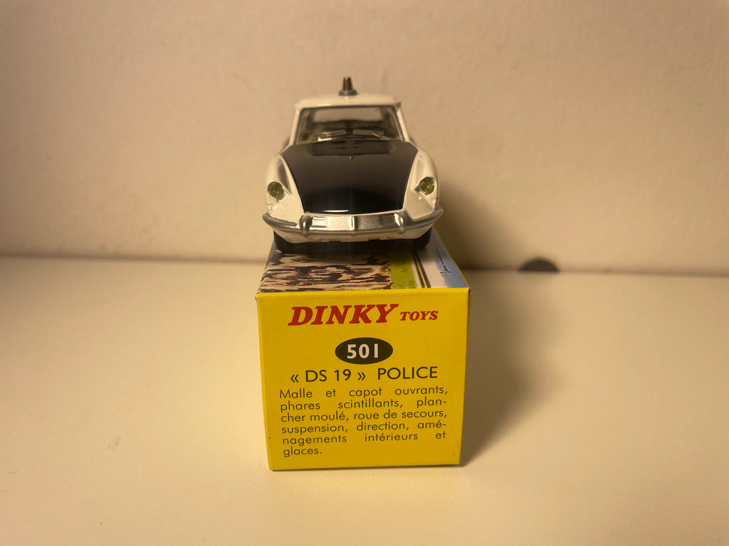 Citroën DS 19 nero e bianco di POLIZIA Dinky-Toys (edizioni Atlas) - N°501