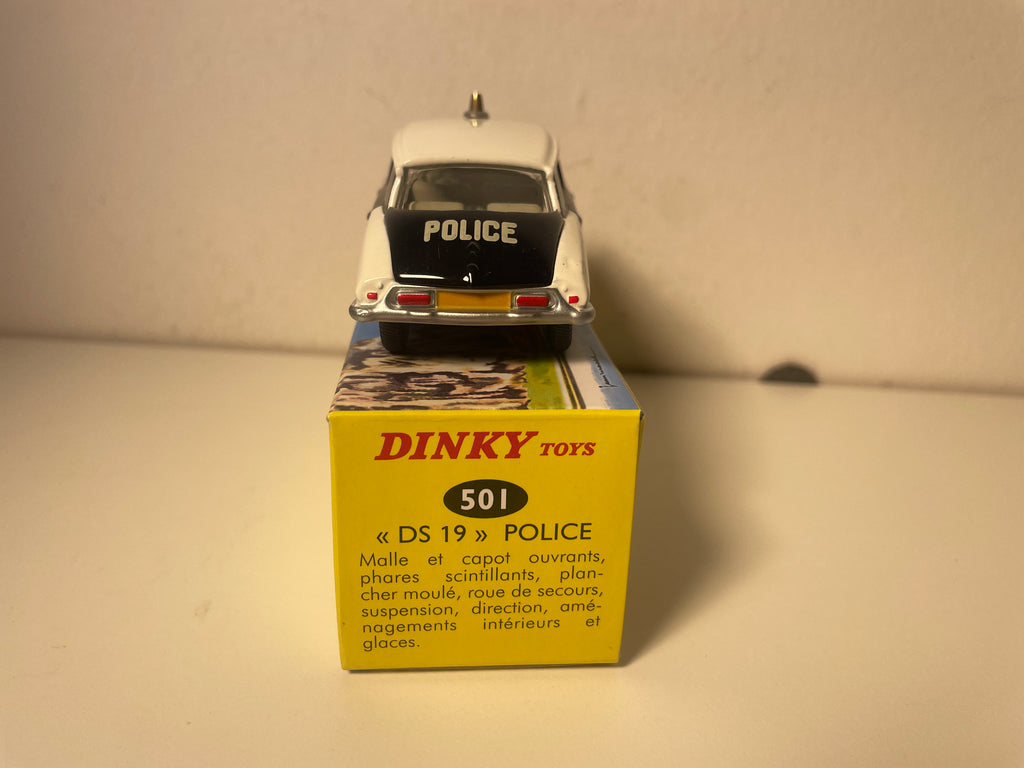 Citroën DS 19 nero e bianco di POLIZIA Dinky-Toys (edizioni Atlas) - N°501