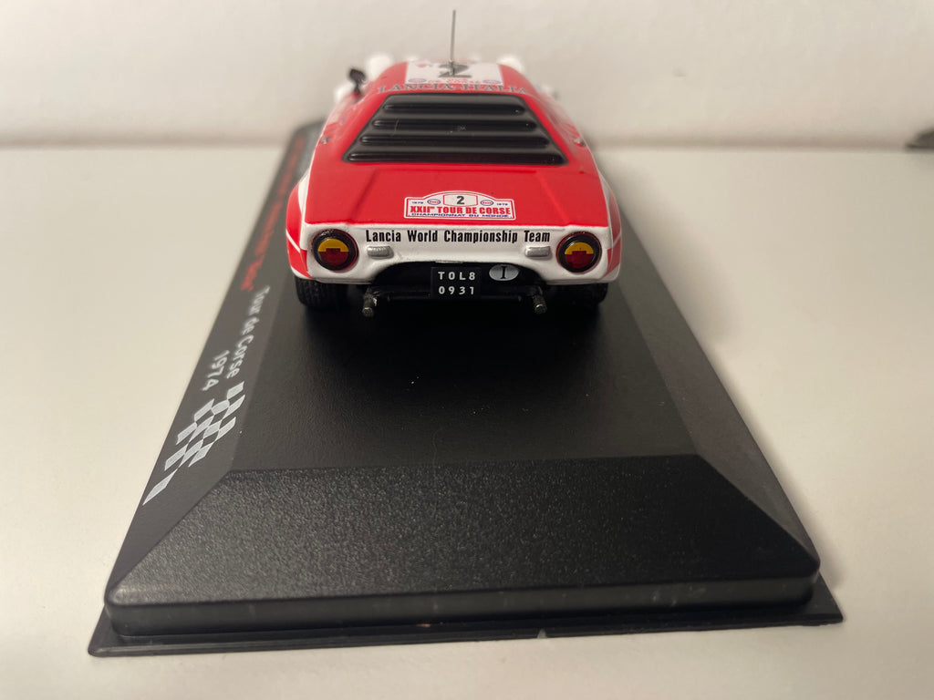 Lancia Stratos Rood en Wit Nummer 2 - Tour de Corse 1974