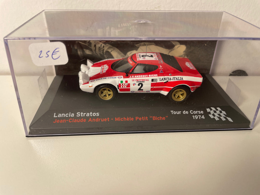 Lancia Stratos Rood en Wit Nummer 2 - Tour de Corse 1974