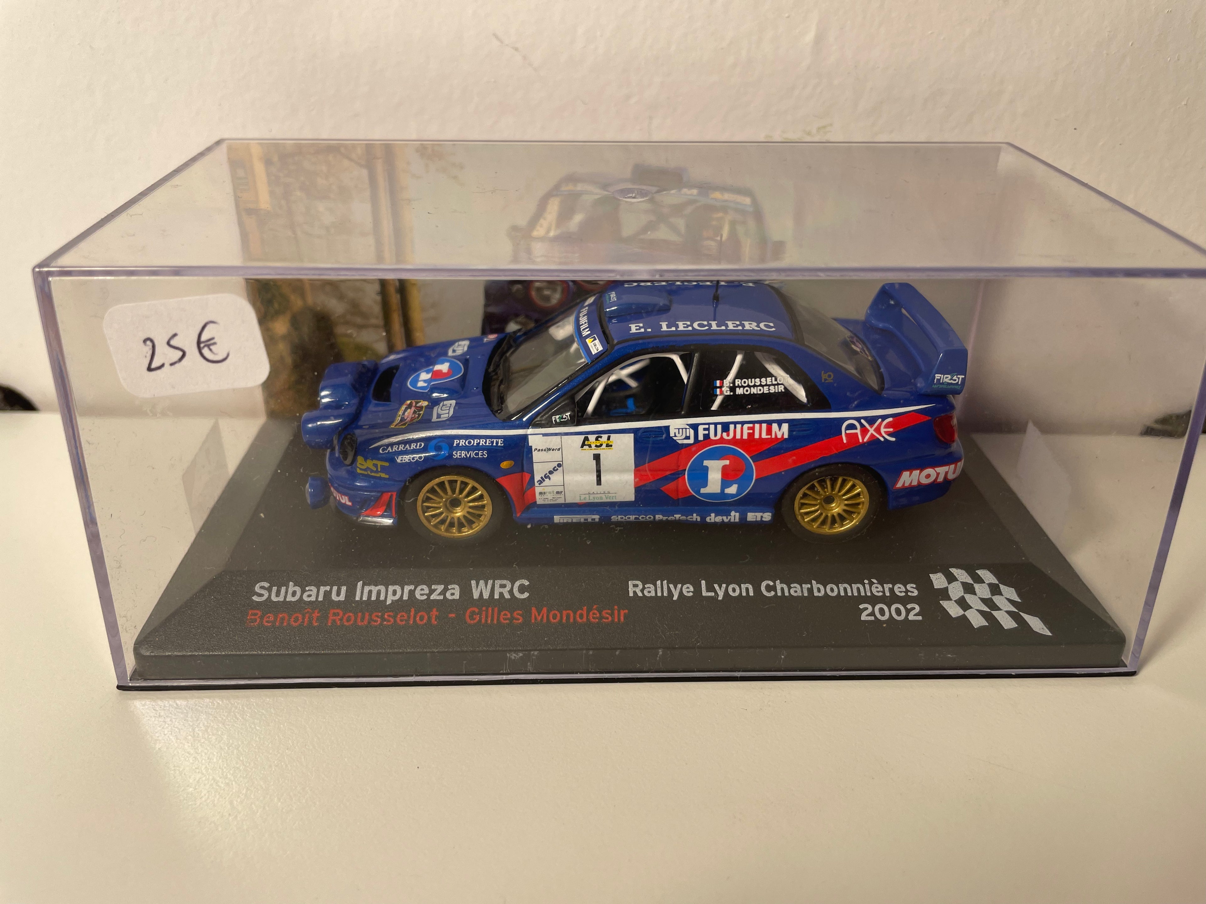 Subaru Impreza WRC niebieska numer 1 - Rajd Lyon-Charbonnières 2002