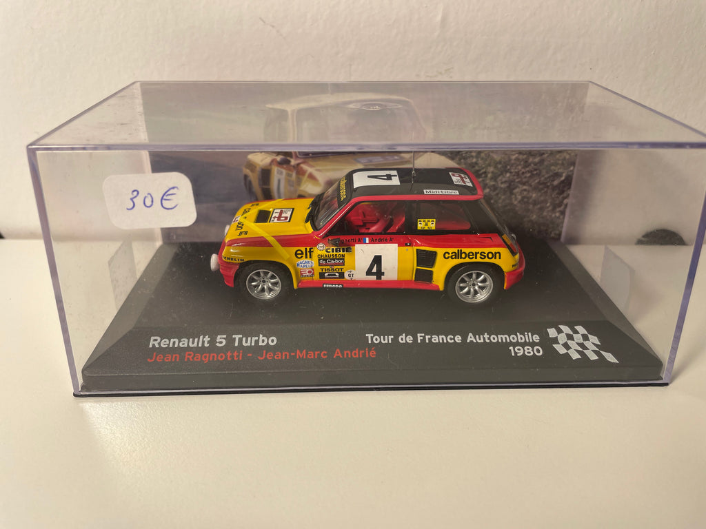 Renault 5 Turbo gialla, rossa e nera numero 4 - Tour de France automobilistico 1980