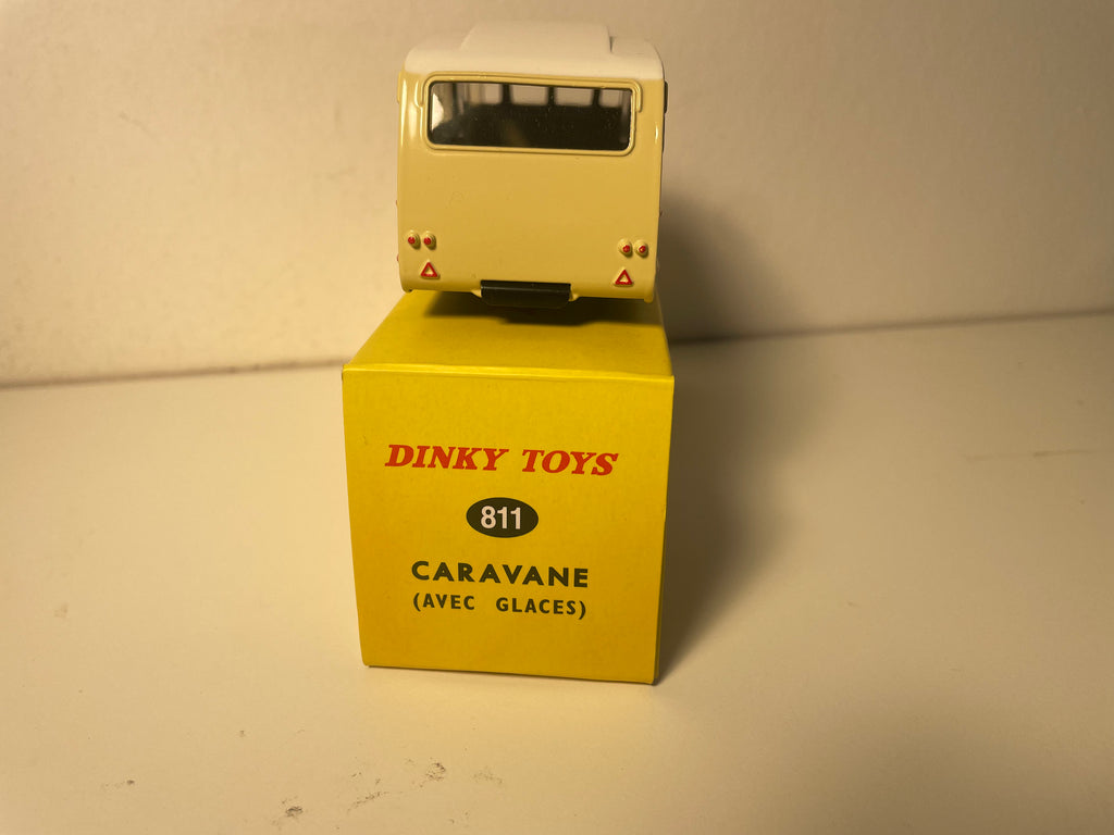 Caravane marron et toit blanc Dinky-Toys (éditions Atlas) - N°811