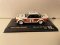 Toyota Célica 2000GT blanca y roja número 5 - rally de 1000 pistas 1979
