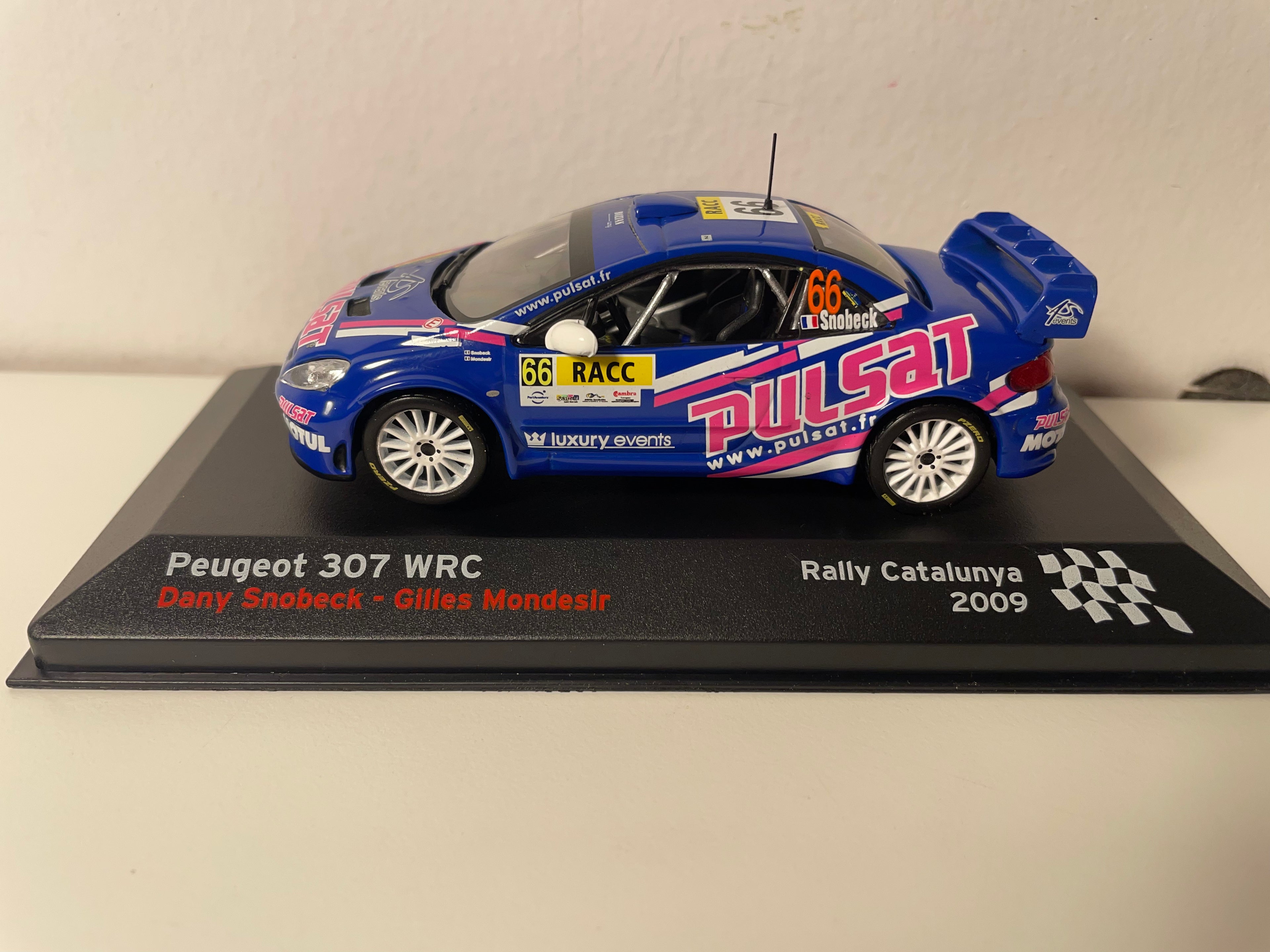 Peugeot 307 WRC bläi Nummer 66 - Rallye vu Katalounien 2009