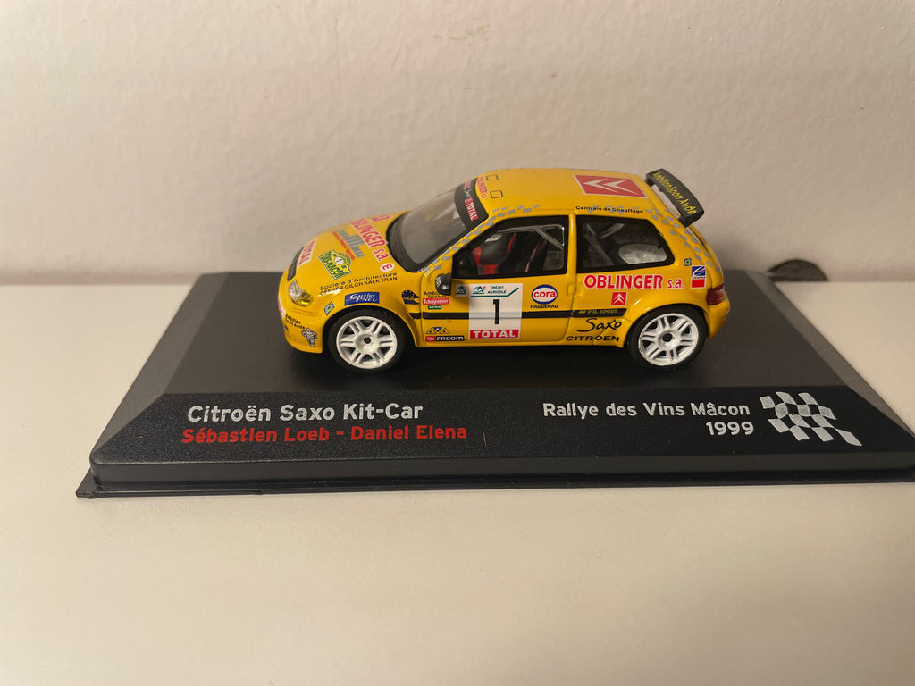 Citroën Saxo Kit-Car żółty numer 1 - rajd win Mâcon 1999