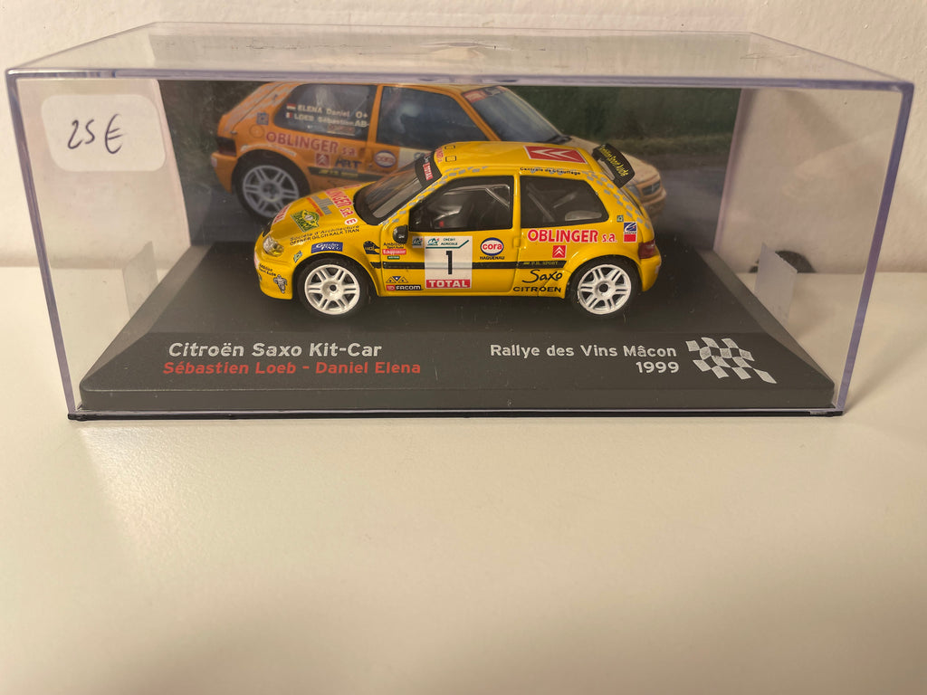 Citroën Saxo Kit-Car żółty numer 1 - rajd win Mâcon 1999