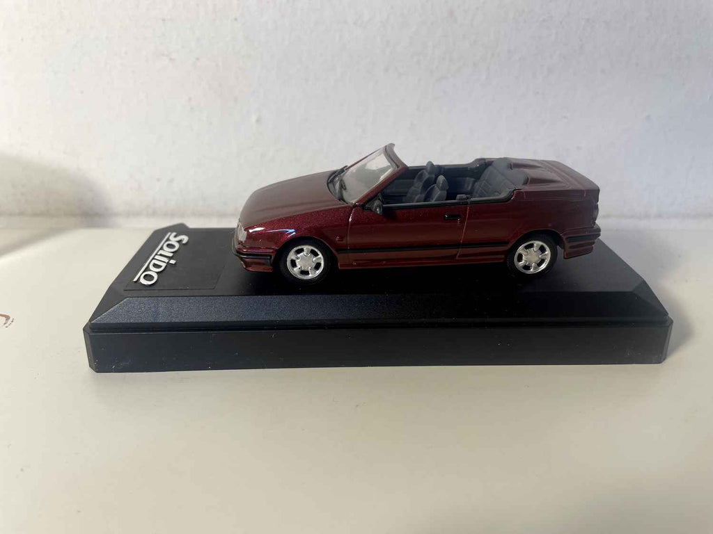 Renault 19 cabriolet bordowy - Solido (pudełko kartonowe fioletowe)