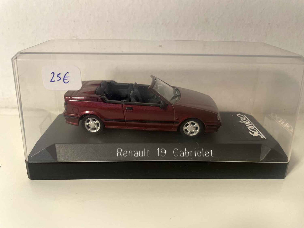 Renault 19 cabriolet bordowy - Solido (pudełko kartonowe fioletowe)