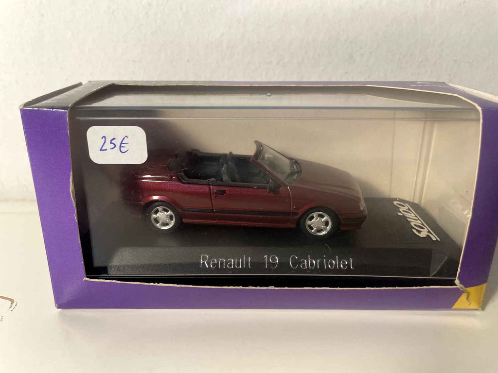 Renault 19 cabriolet bordowy - Solido (pudełko kartonowe fioletowe)
