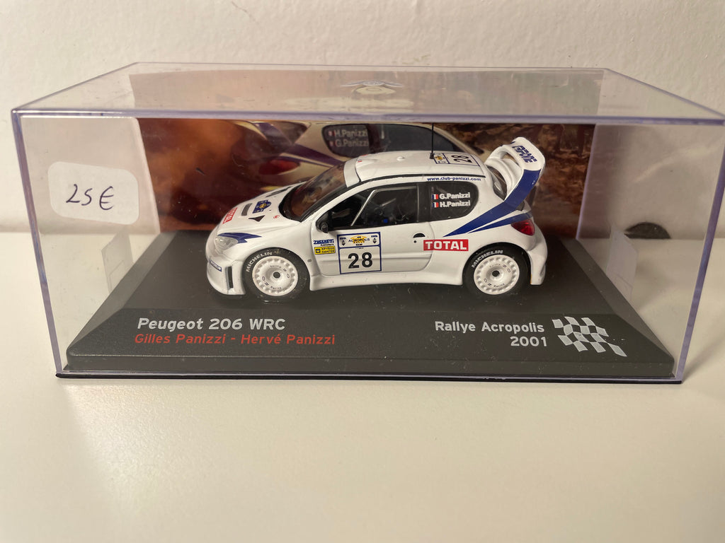 Peugeot 206 WRC biała numer 28 - Rallye Acropolis 2001