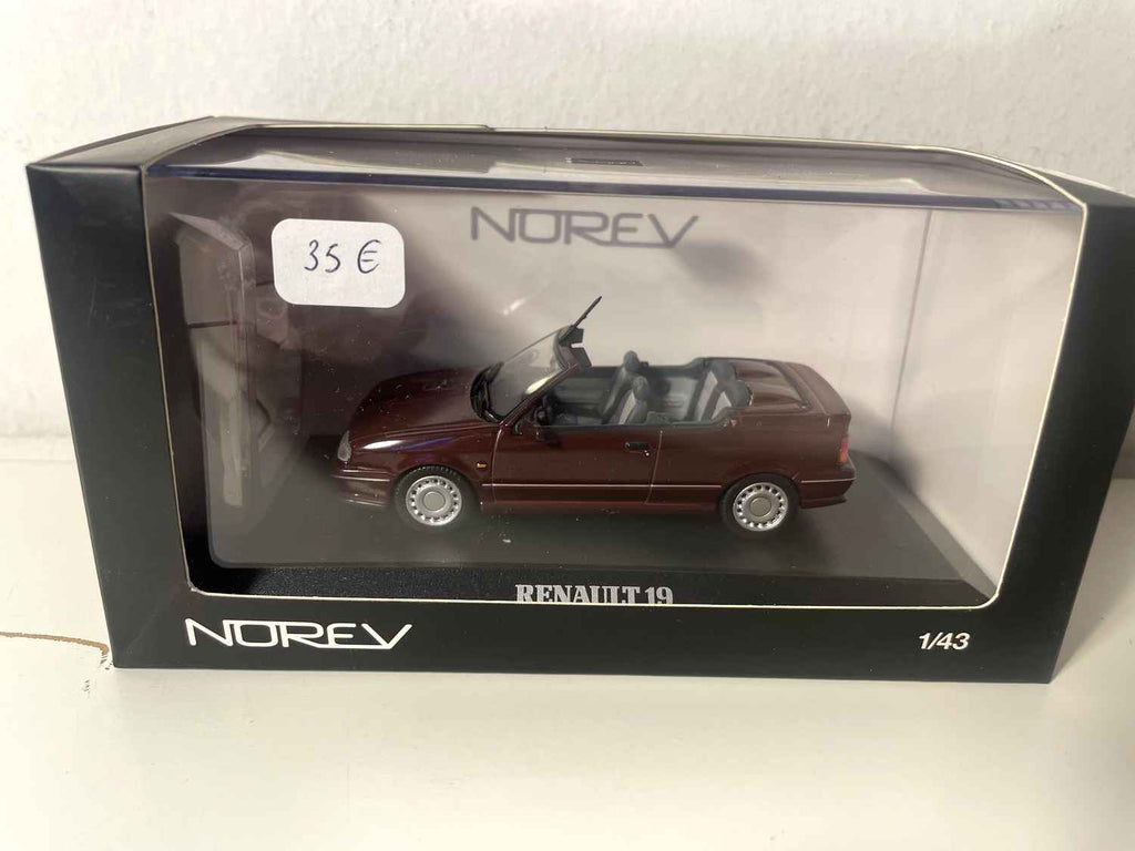 Renault 19 cabriolet bordeaux - NOREV