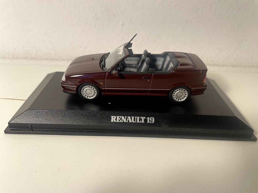 Renault 19 cabriolet bordeaux - NOREV