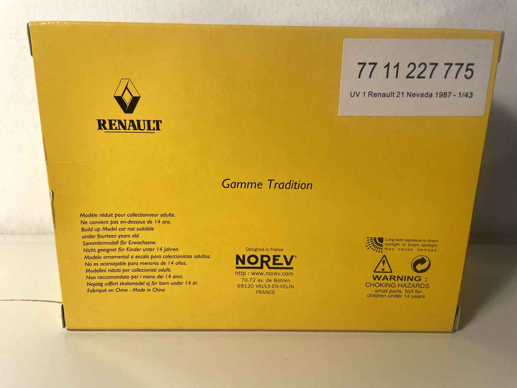 Renault 21 Névada grise (coffret boite rectangle) - NOREV