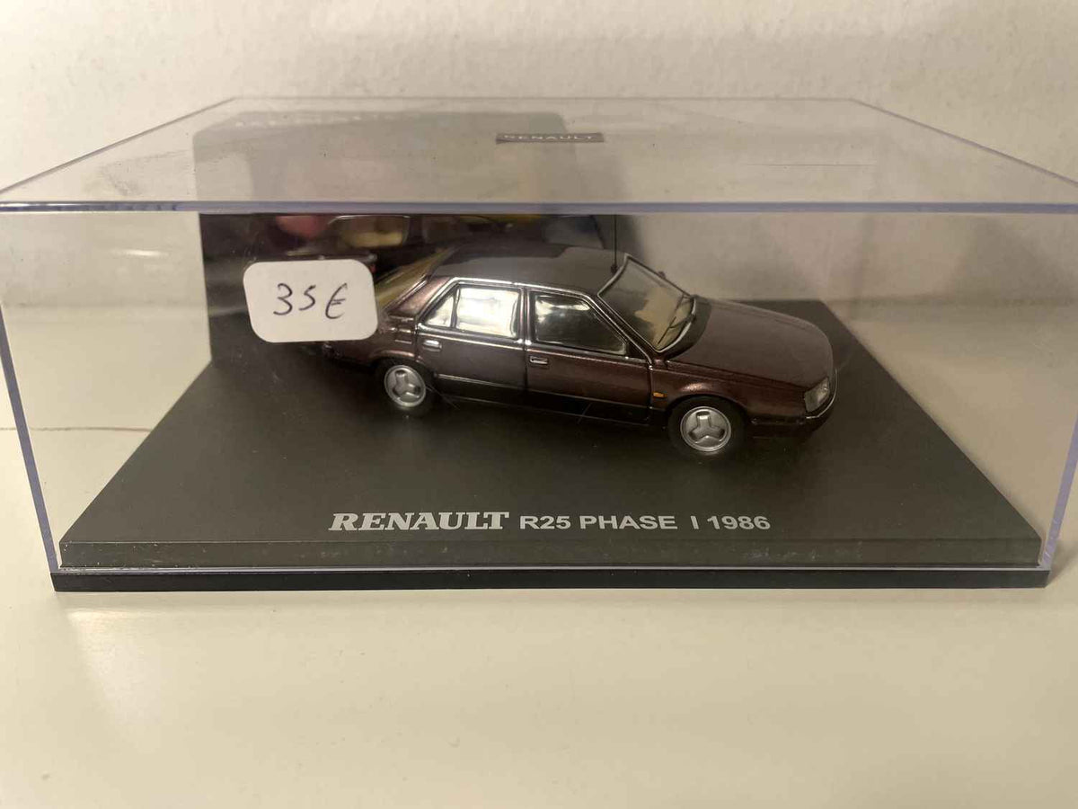 Renault 25 Phase 1 de 1986 mauve foncée/marron? (coffret boite rectangle) - IXO