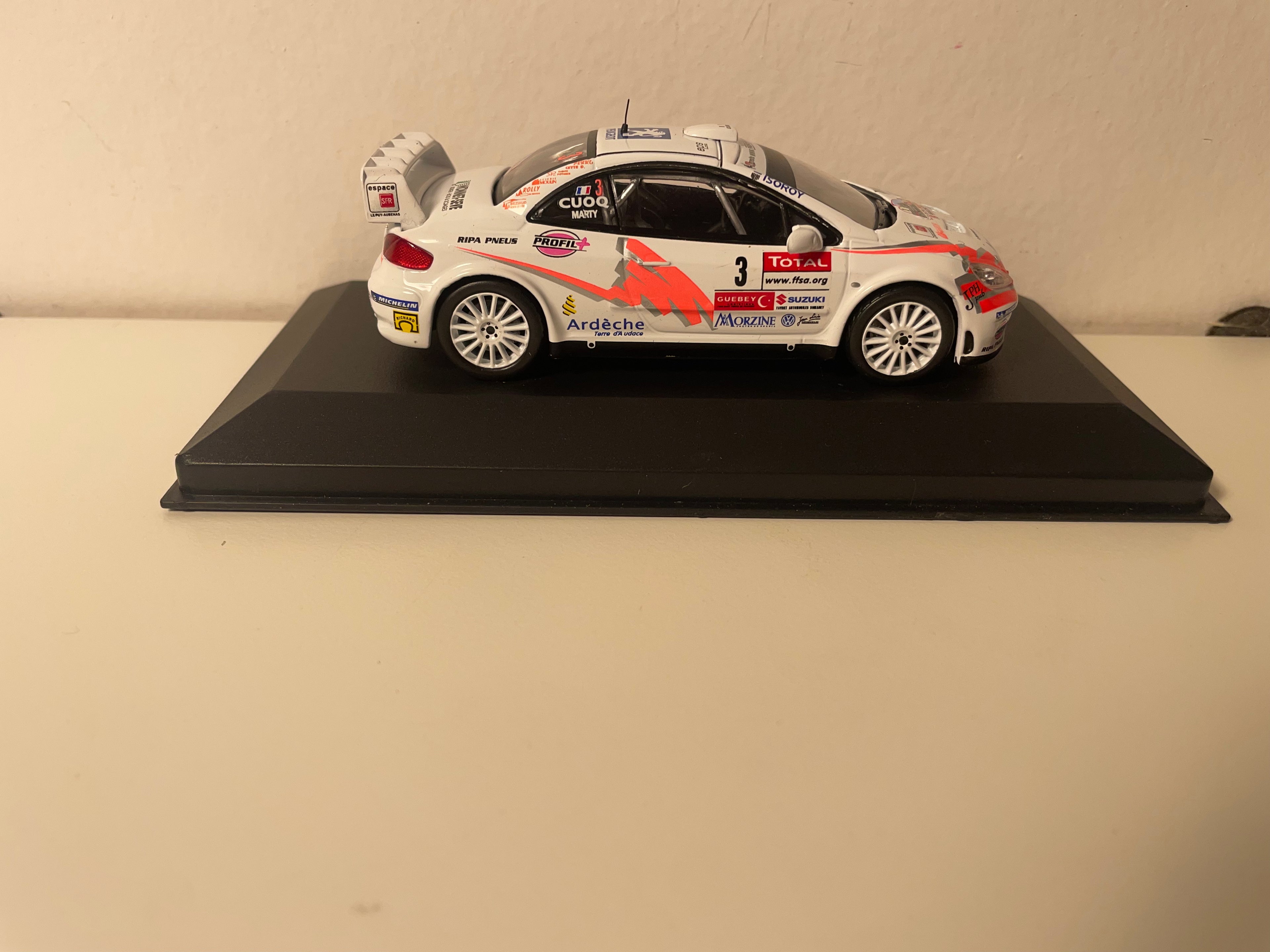 Peugeot 307 WRC Branca Número 3 - Rallye du Var 2007