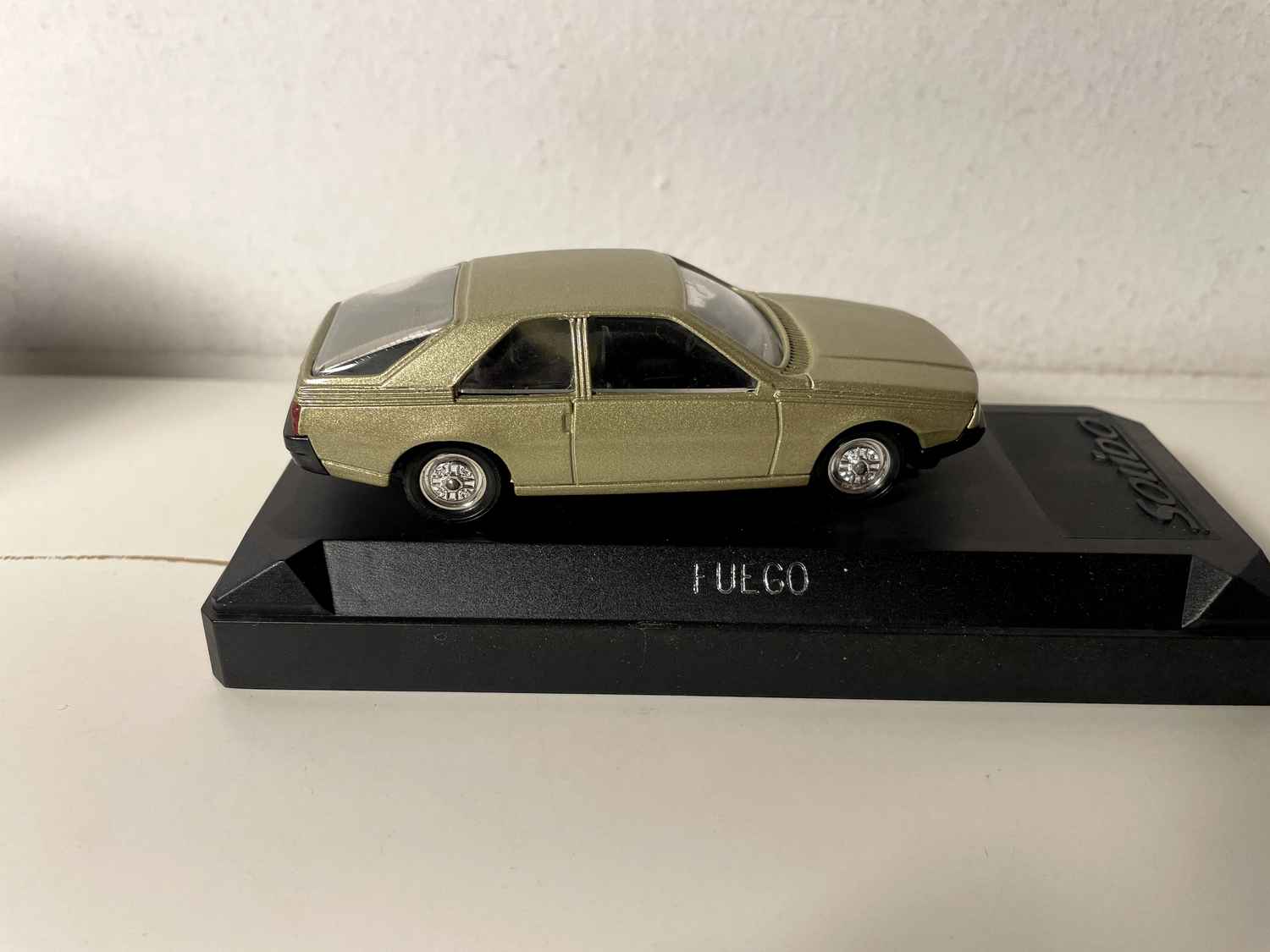 Renault Fuego olive green? Solido (with purple cardboard box)