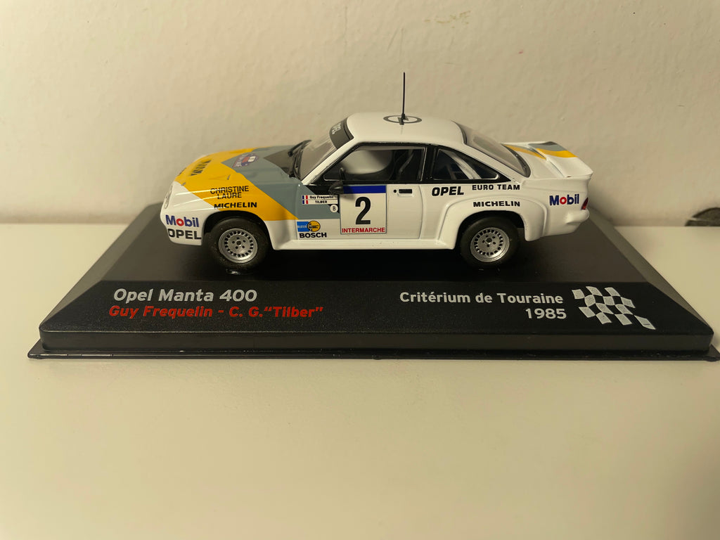 Opel Manta 400 wit, geel en grijs nummer 2 - Critérium de Touraine 1985