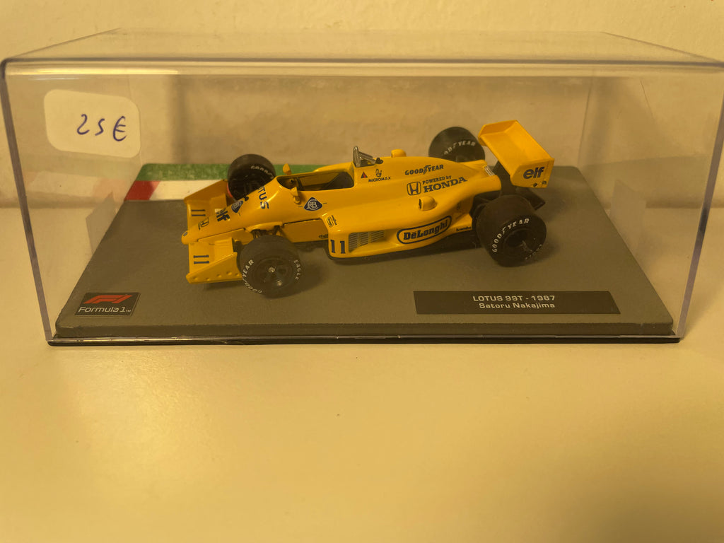 Lotus 99T amarelo número 11 - Fórmula 1 de 1997 (Satoru Nakajima)