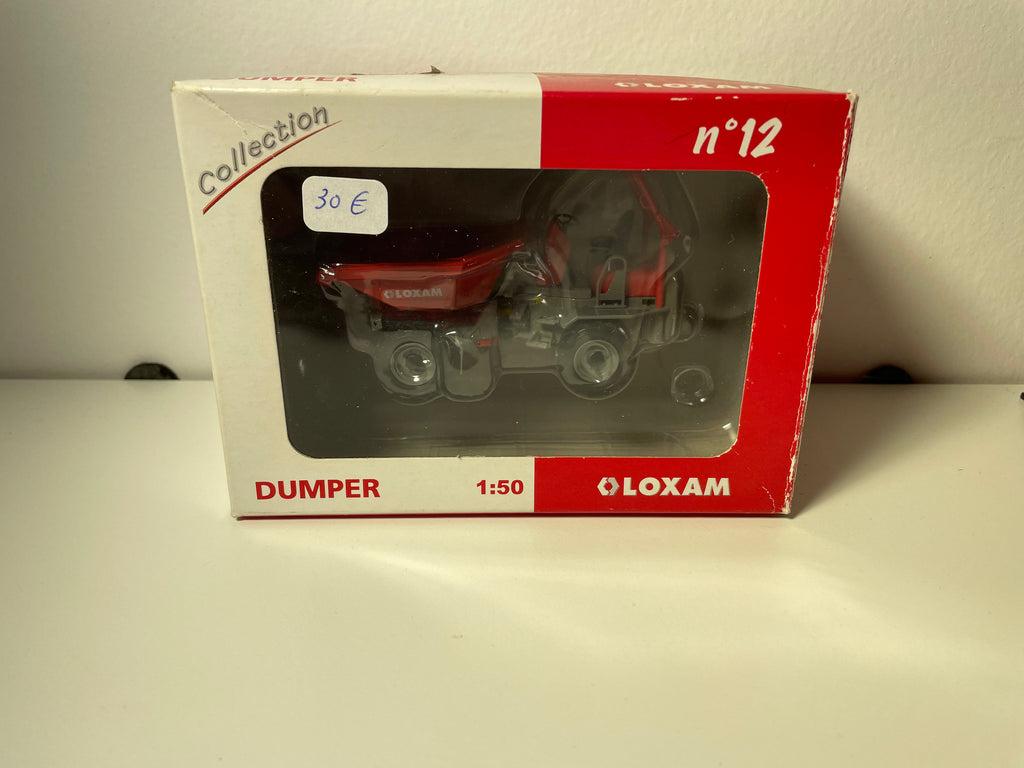 Dumper - Radbagger mit rotem und grauem Kippbehälter - LOXAM