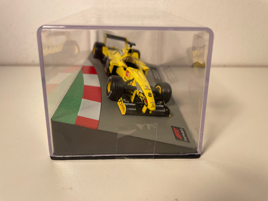 Jordan 199 giel Nummer 8 - Formel 1 vum Joer 1999 (Heinz-Harald Frentzen)