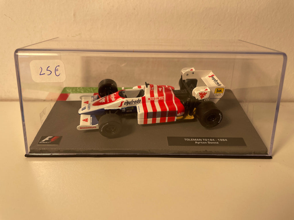 Toleman TG184 Red and White Number 19 - 1984 Formula 1 (Ayrton Senna)