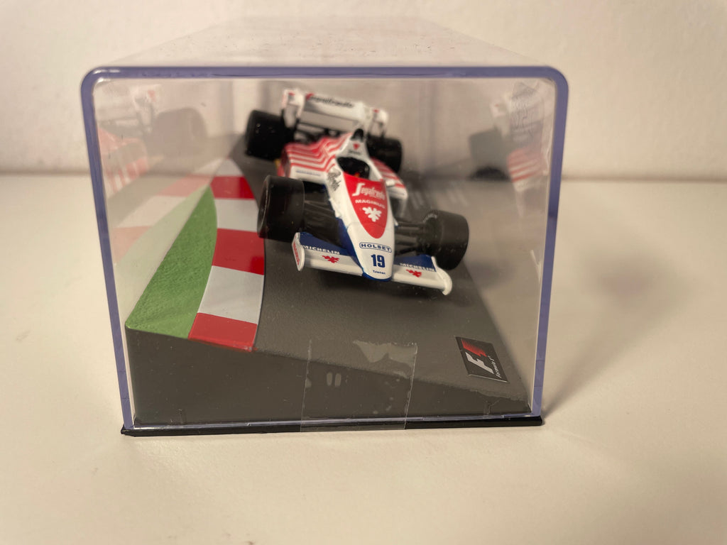 Toleman TG184 Red and White Number 19 - 1984 Formula 1 (Ayrton Senna)