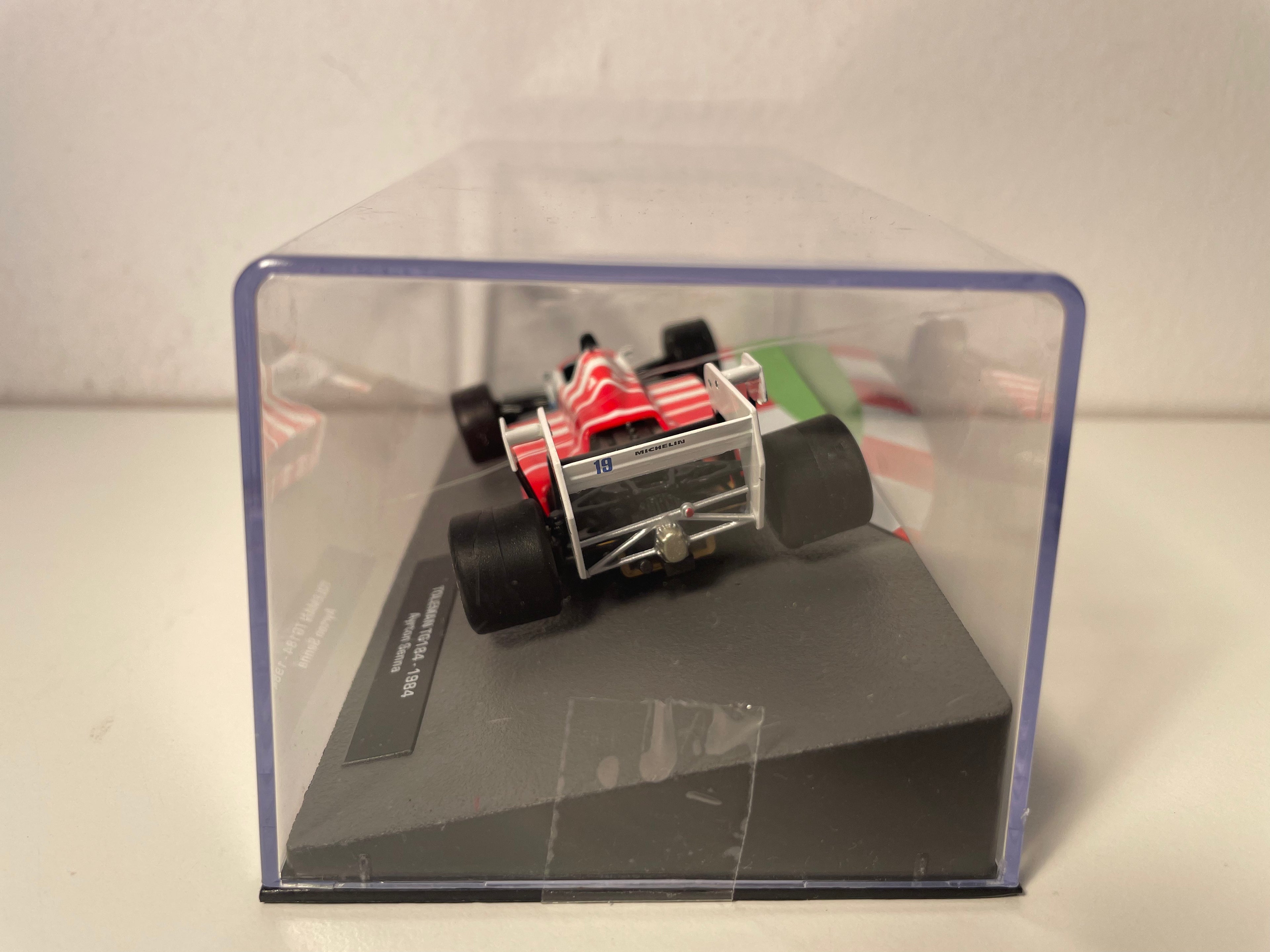 Toleman TG184 Red and White Number 19 - 1984 Formula 1 (Ayrton Senna)