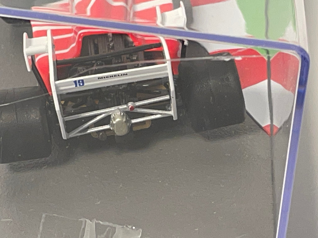 Toleman TG184 Red and White Number 19 - 1984 Formula 1 (Ayrton Senna)