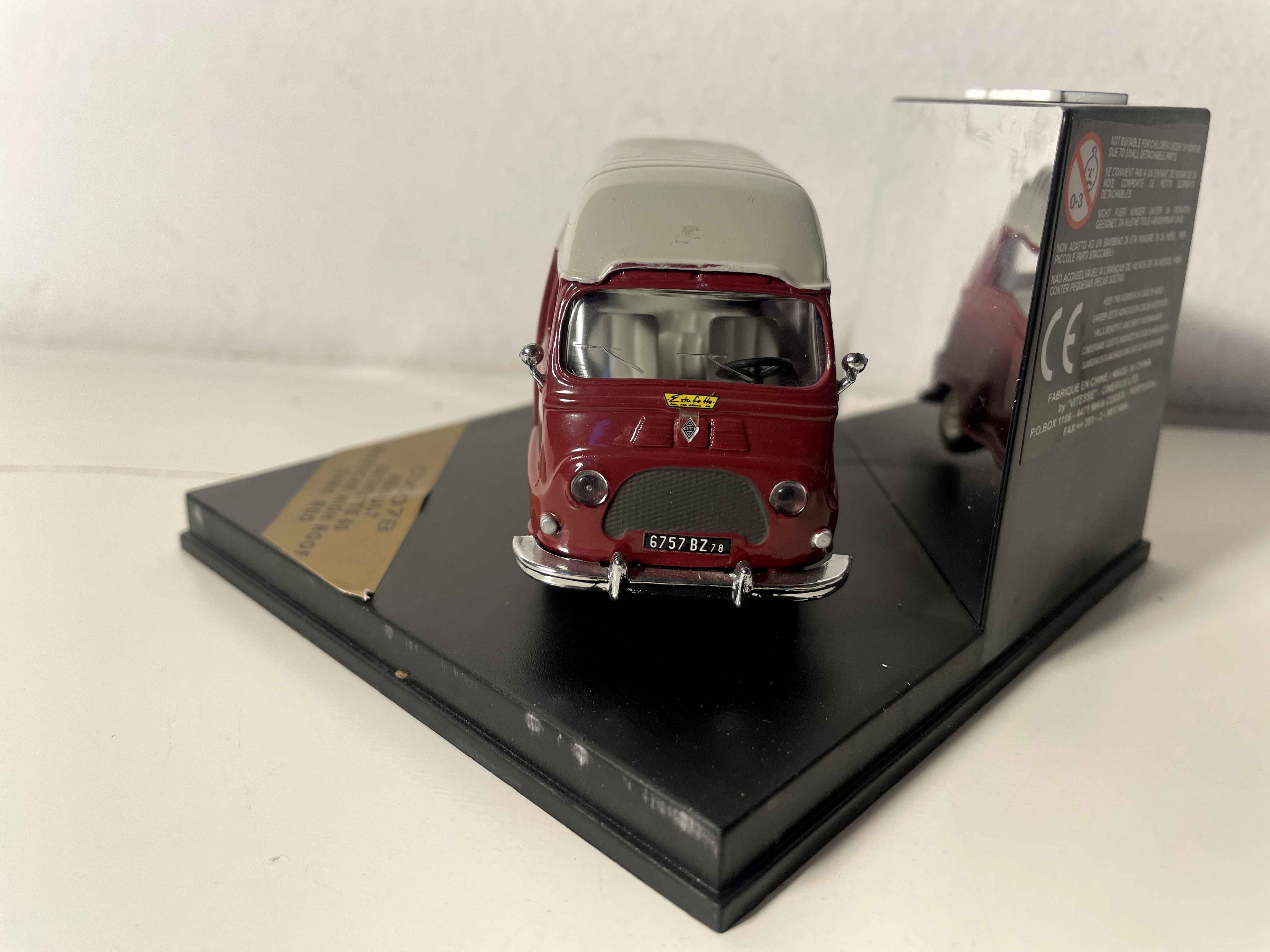 Renault Estafette Microcar 60 Bordeaux verglast mit erhöhtem Dach - CITY Referenz CV007B