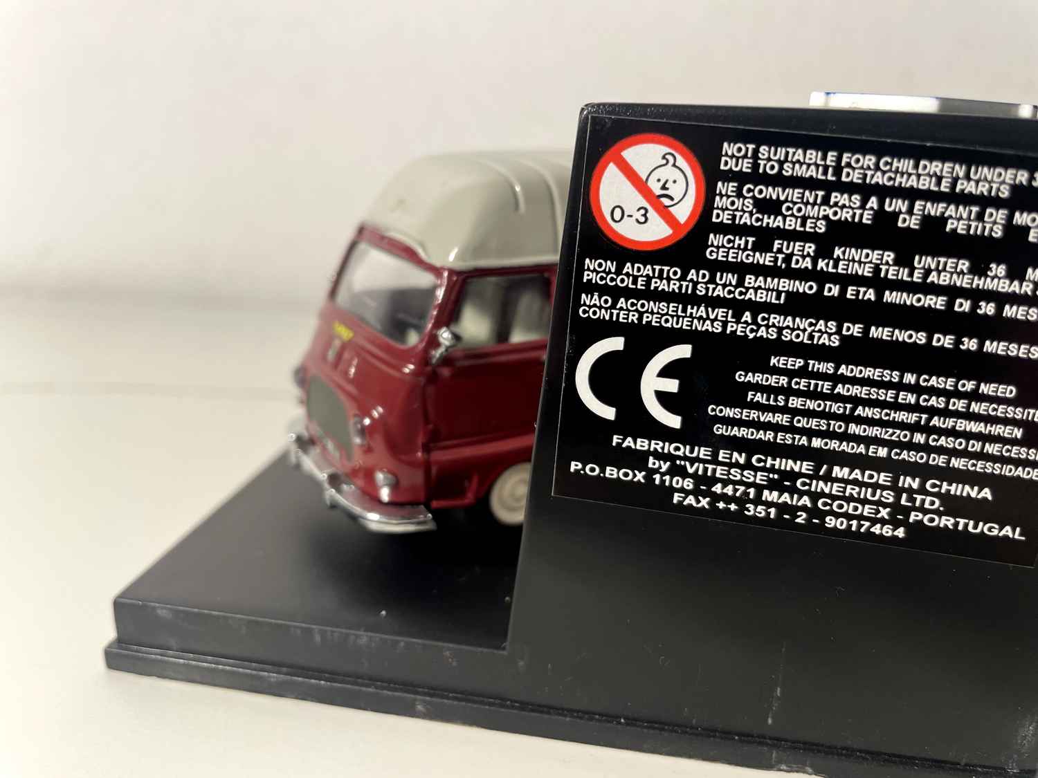 Renault Estafette Microcar 60 Bordeaux verglast mit erhöhtem Dach - CITY Referenz CV007B
