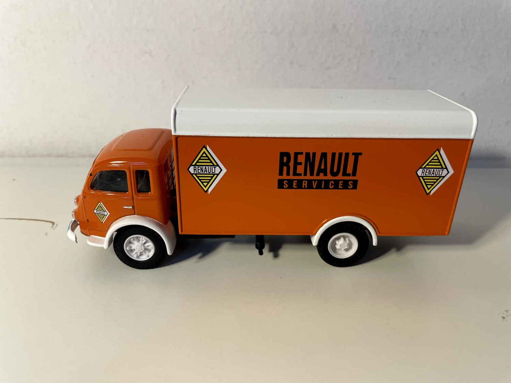 Ciężarówka Renault Fainéant pomarańczowa i biała z 1957 roku Renault Services - CORGI Classics numer 71002