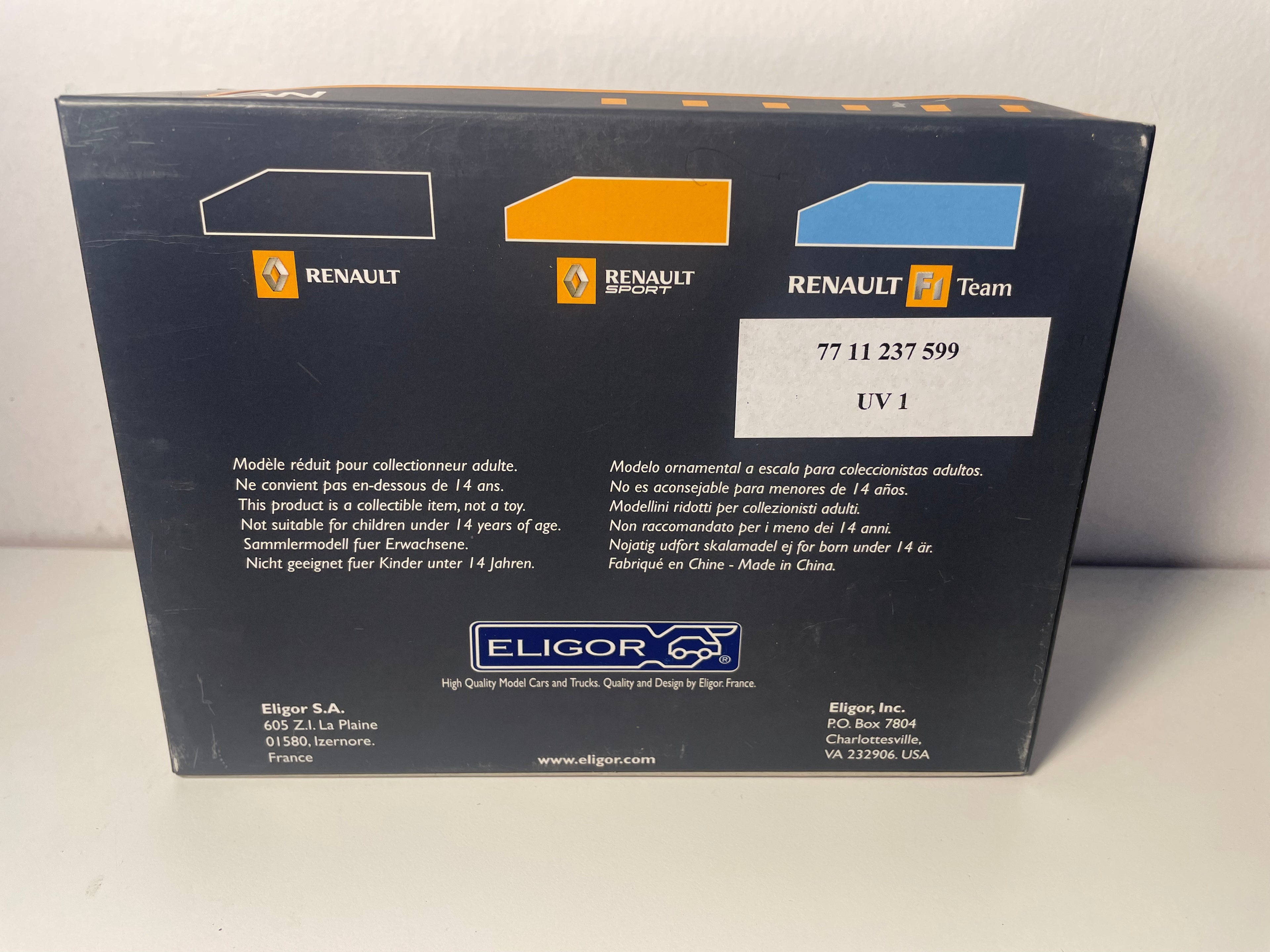 Renault Logan bleue de 2005 - ELIGOR - coffret boite rectangle