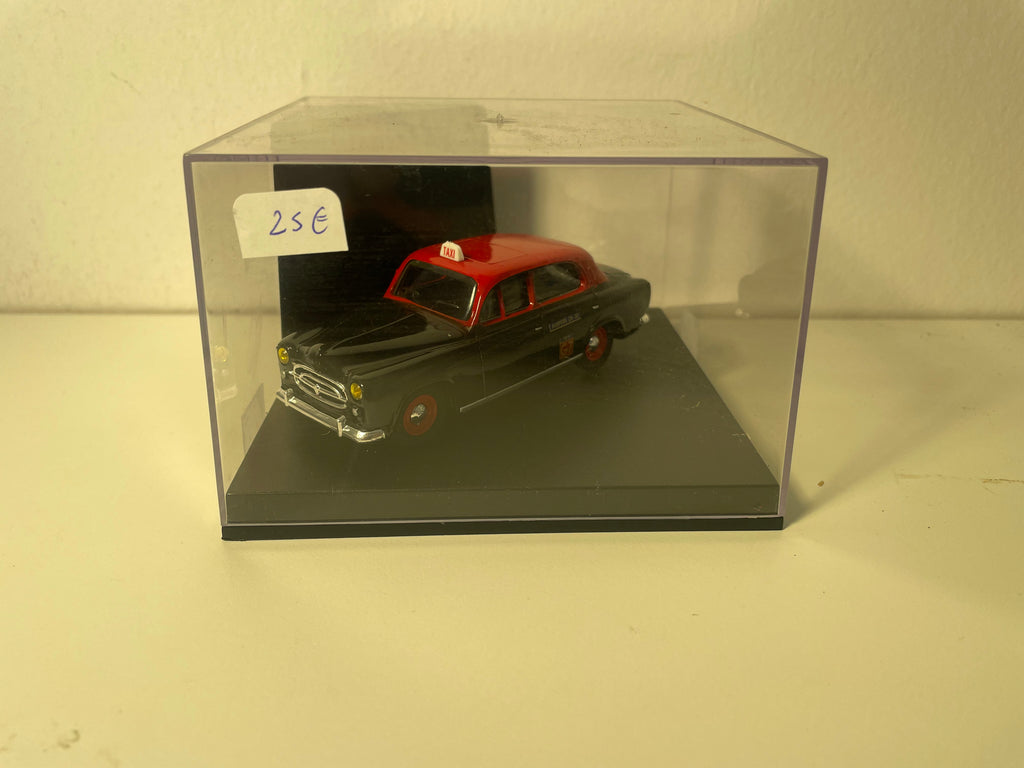 Peugeot 403 nera con tetto rosso scuro del 1955 TAXI G7 - ELIGOR (scatola quadrata)