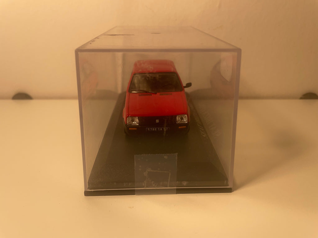Red Seat Ibiza from 1984 (1/43 scale)