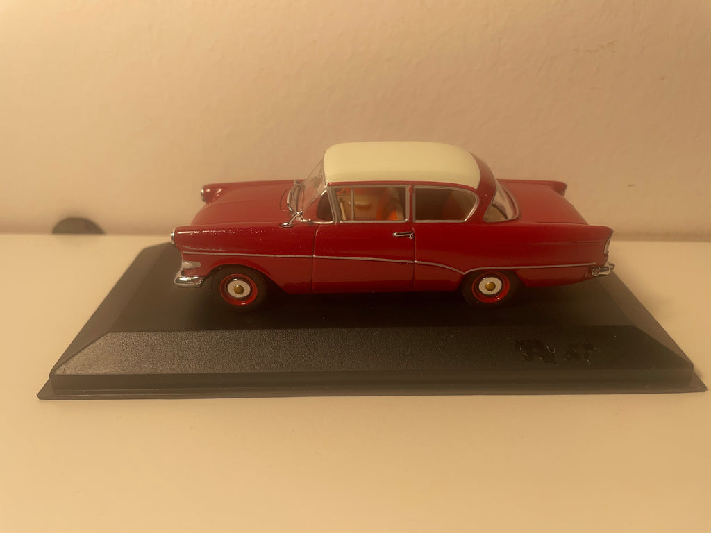 Opel Rekord P1 Limousine roude mat wäissem Dack - Minichamps