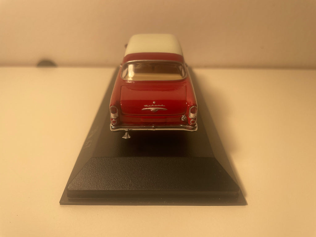 Opel Rekord P1 Limousine roude mat wäissem Dack - Minichamps
