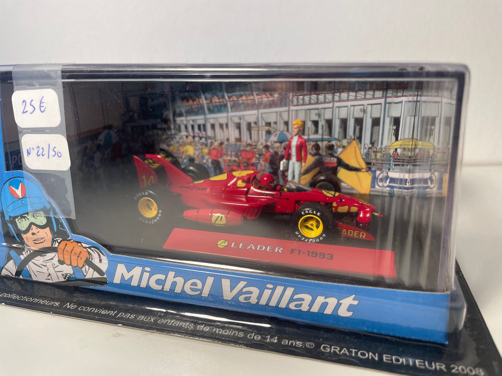 Rotes Auto Nummer 14 Leader F1 - 1993 (Album Der Meister der Welt) - Comic Michel Vaillant