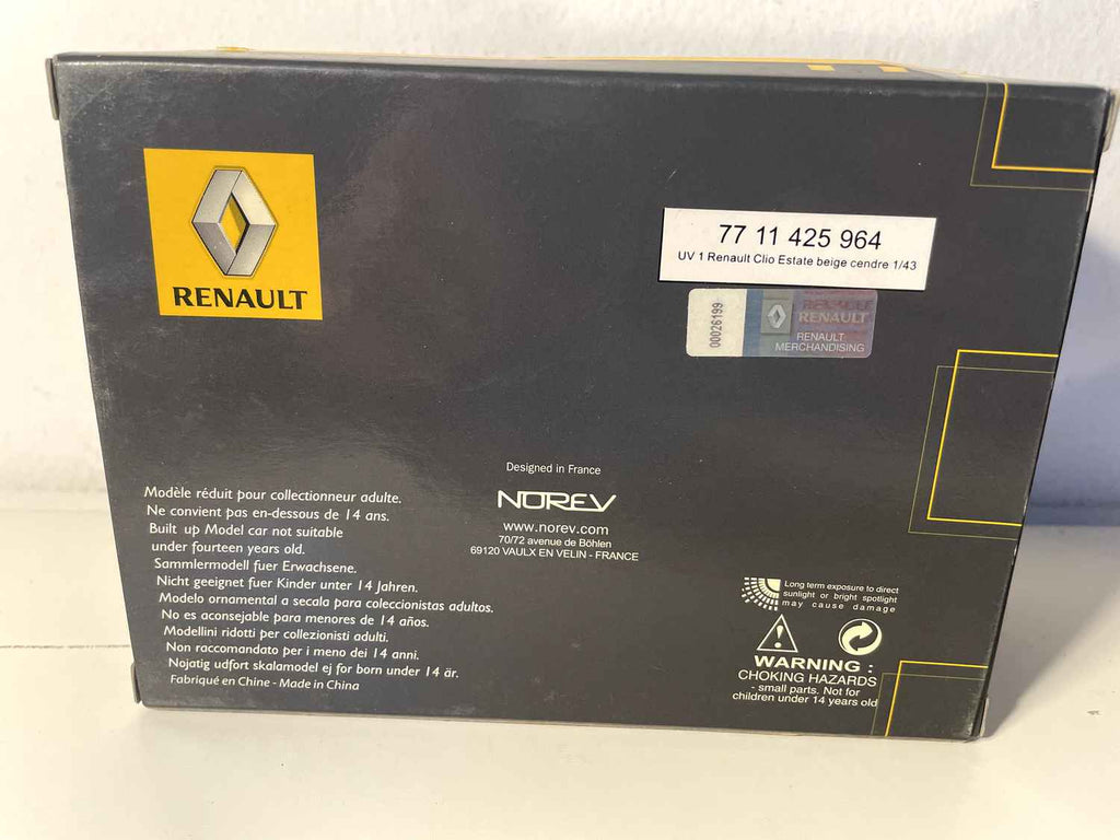 Renault Clio beige/marron (beige cendre) - NOREV - coffret boite rectangle (boite N°21)