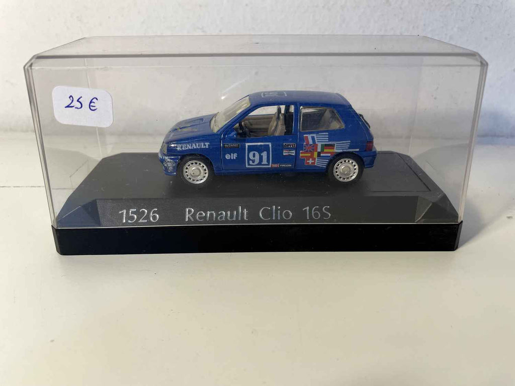 Renault Clio 16S niebieski z numerem 91 (bez kartonowego pudełka) - Solido referencja N°1526