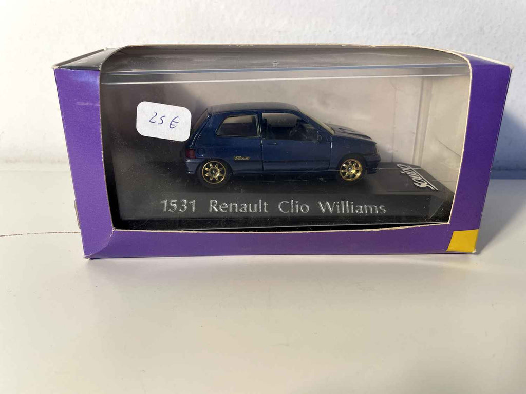Renault Clio Williams bleue (Solido référence N°1531) dans boite carton violette