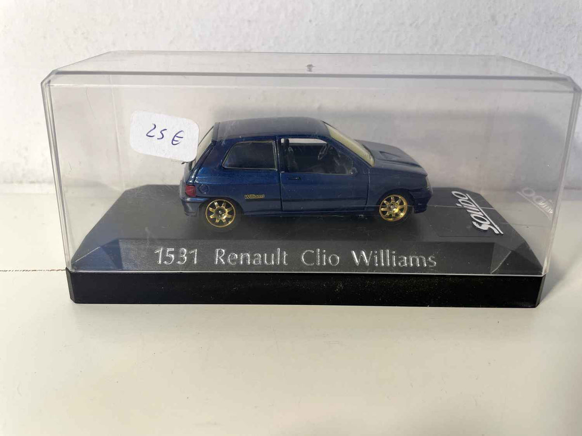 Renault Clio Williams bleue (Solido référence N°1531) dans boite carton violette