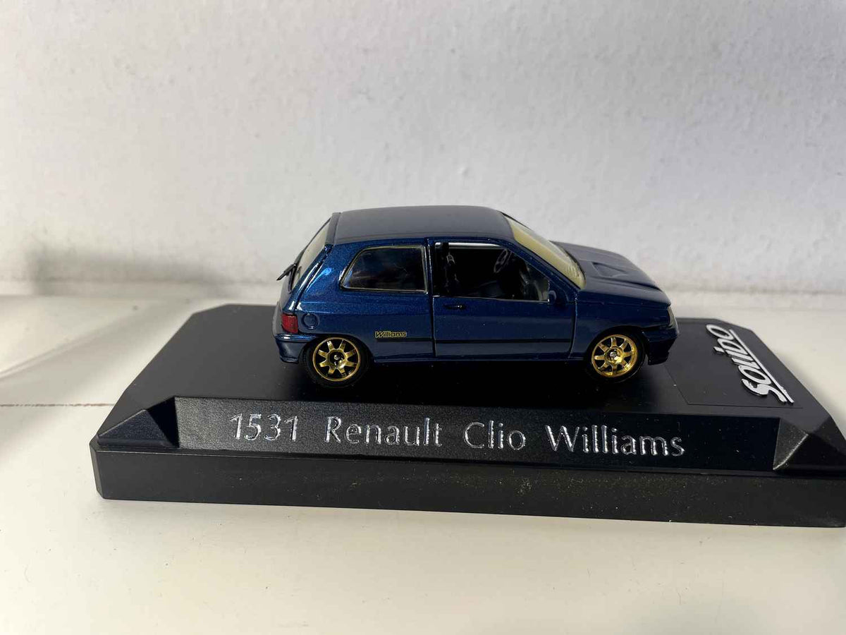 Renault Clio Williams bleue (Solido référence N°1531) dans boite carton violette
